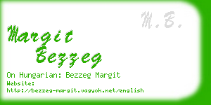 margit bezzeg business card